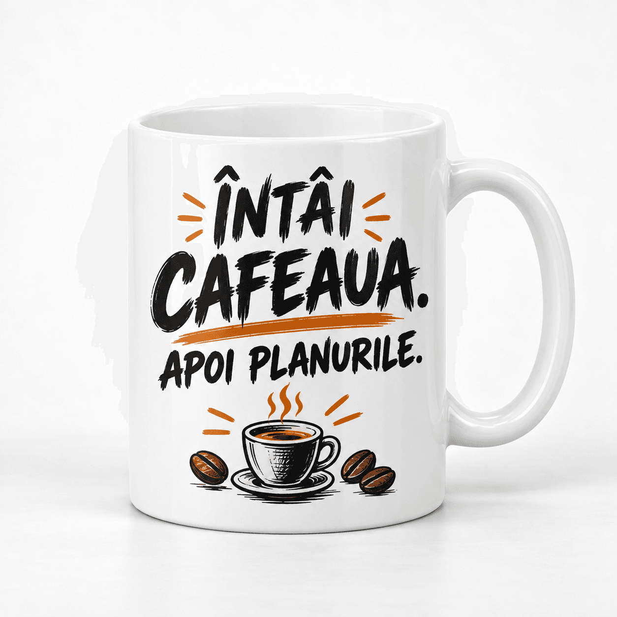 Cană Întâi Cafeaua – Apoi Planurile
